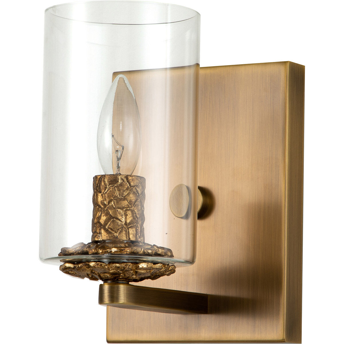 Bolivar 1 Light 6 inch ATB Bath Light Wall Light in Antique Brass